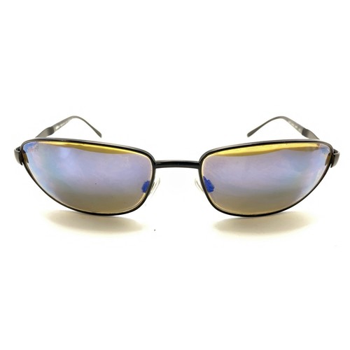 Revo 3030 001/62 Black Rectangle Wrap Metal Sunglasses Black Lens 59-17 130 - Picture 2 of 11