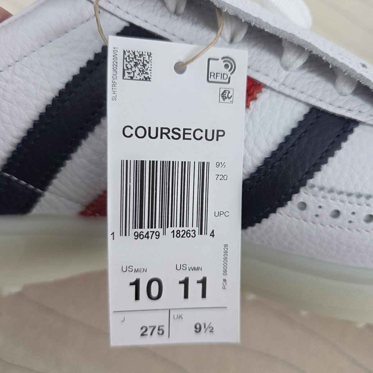 Adidas Mens Coursecup Soft Spikes White Leather Golf Shoes IH2266 Size 10 NEW adidas Originals Coursecup Spikeless Golf shoes IH2266 White  main image 4
