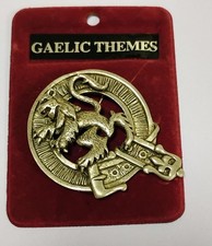 Gaelic Themes Rampant Lion Scottish Crest Badge or Kilt Pin New