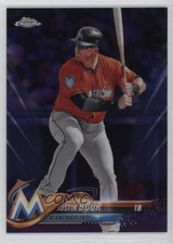 2018 Topps Chrome Purple Refractor 200/299 Justin Bour #68 0d8