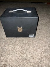 Super 8MM Film Storage Case Box With 12 Slots 10 Metal Reel Canisters VTG