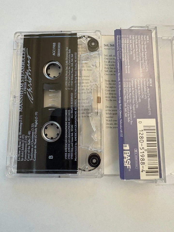Mannheim Steamroller A Fresh Aire Christmas Cassette 1988 American Gramaphone Foto 2 de 3