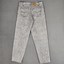 VTG Levi’s 550 Gray Acid Wash Jeans Mens 34x34 (Fit 32x30) Relaxed Fit USA Made