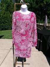 NWT LOFT PINK FLORAL LONG SLEEVE DRESS 14