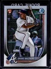 2025 Bowman Chrome Drake Baldwin Red RC Variation Rookie #75 Braves