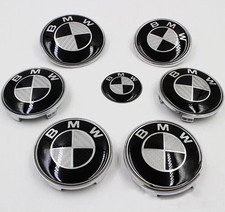 Set Of 82mm 74mm 68mm 45mm 7pcs For Bmw Black Emblem Centre Caps Logo Badges Set Of 82mm 74mm 68mm 45mm 7pcs For Bmw Black Emblem Centre Caps Logo Badges