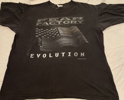 Vintage Fear Factory Shirt Mens Large - Black Revolution 1999 Tour  90 s Metal