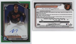 2024 Bowman Chrome Prospect Green Refractor /99 Emilio Sanchez #CPA-ES Auto