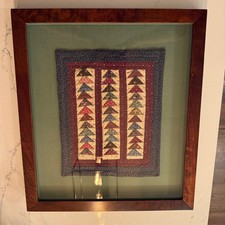Antique Quilt Square Beautifully and Carefully Framed High-Quality Materials