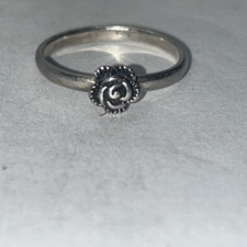 Sterling Silver 925 Flower Ring Size 5
