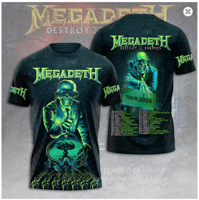 Megadeth - Destroy All Enemies Heavy Metal Dominance 3D T Shirt Unisex S-4XL