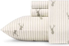 Eddie Bauer - Flannel Sheets King Size, Anti-Pilling Wrinkle Resistant Cotton,