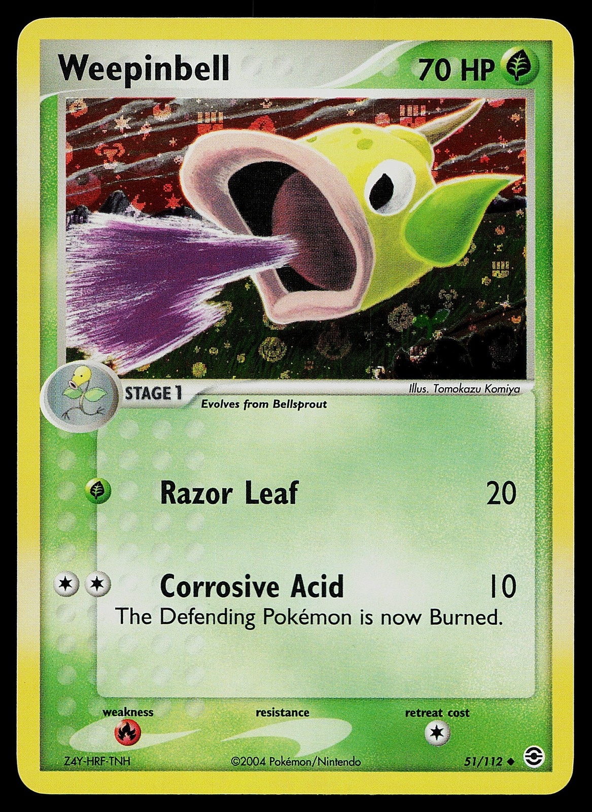 Pokemon Card - Weepinbell FireRed & LeafGreen 51/112 Reverse Holo