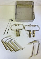 13 Piece Jarit Aesculap Davis Mouth Gag Set w/ Sterilization Tray ENT