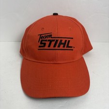 Team Stihl Cap Hat Adult Snapback Orange Poly Cotton