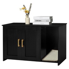 Cat Litter Enclosure, with Scratching Mat, 31.5" x 19.7"x 21.7"
