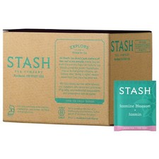 Stash Tea Jasmine Blossom Green Tea 100 Count Box of Tea Bags in Foil