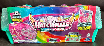 Hatchimals Rainbow-Cation 12 Surprise Egg Carton Exclusive Llama Family SEALED!