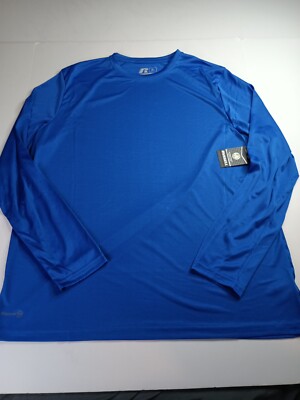 Russell Athletic Shirt Men's XL (46-48) Core Long Sleeve Performance Tee  Blue