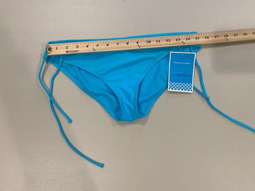 NEW Catalina Bikini Swim Bottom Womens Medium Light Blue Moderate Coverage - Picture 4 of 4