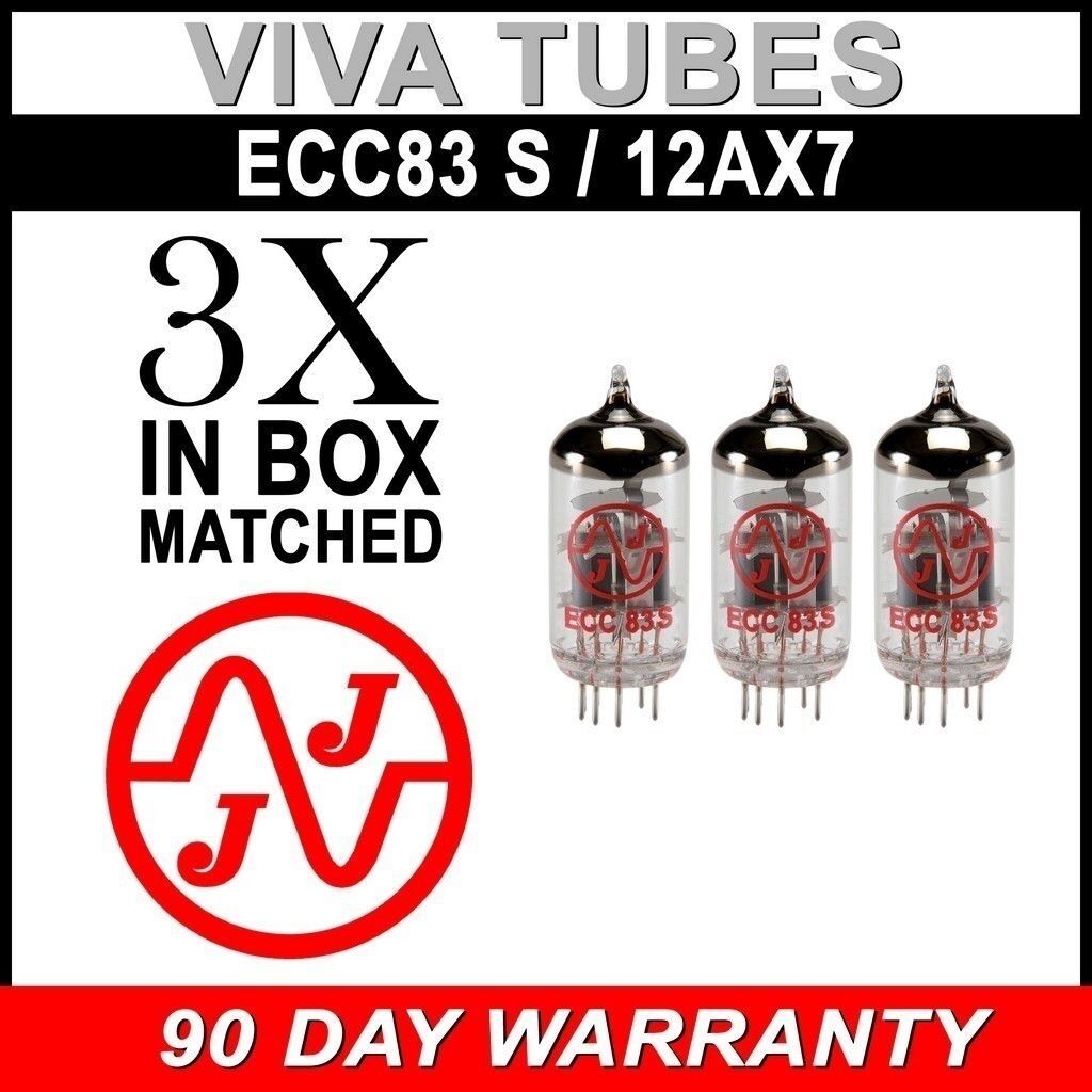 New In Box Gain Matched Trio (3) JJ Electronics Tesla 12AX7 ECC83-S Vacuum Tubes