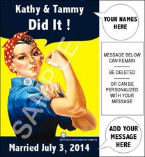 Personalized Gay Marriage Rosie The Riveter Poster 11X17  LGBT Pride We Did It
