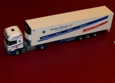 TEKNO 1:50 Scania 144l vb 460 2 achs mit 3 achs Auflieger Andreas Schmidt