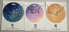 Sterling Forever - Constellation Necklace - Zodiac Gold Necklaces- CHOOSE SIGN 