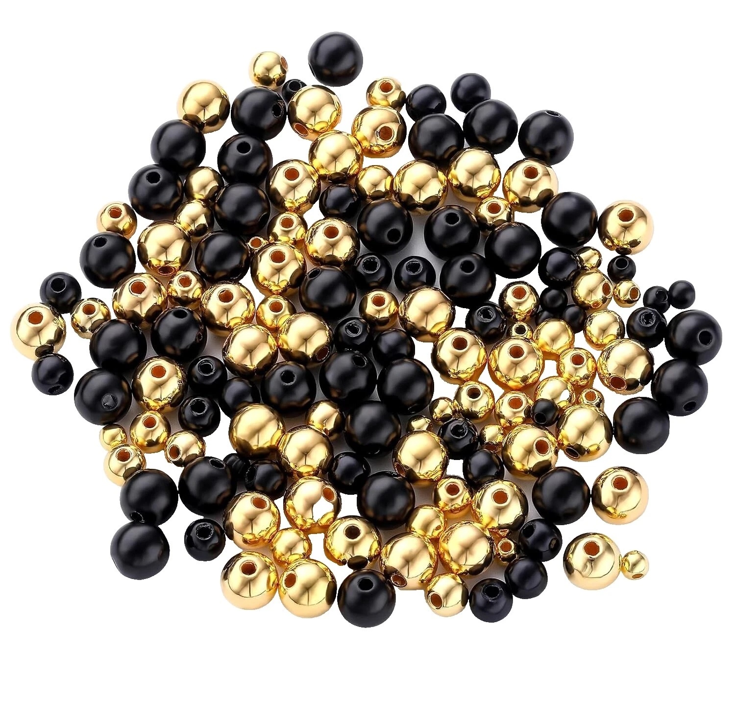 Cuentas para hacer joyas negro de resina