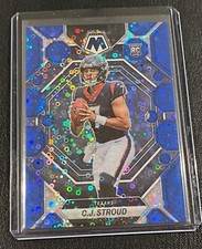 2023 Panini Mosaic Football C.J. Stroud No Huddle Blue 9/75 Rookie #292 - Texans