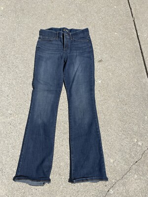 Lee Regular Mid Rise Bootcut Jeans Women s Flex Motion Blue Dark Denim 8 Long