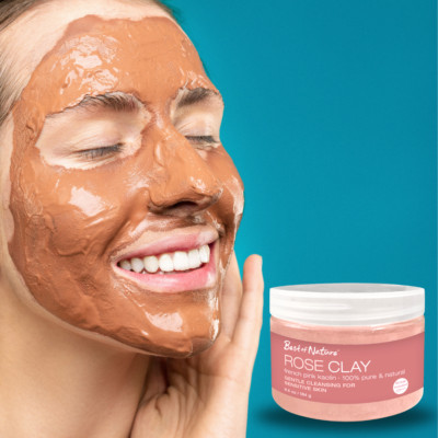 Pink Kaolin Rose Clay -100% Pure / Natural -Face Mask- Gentle for Sensitive Skin