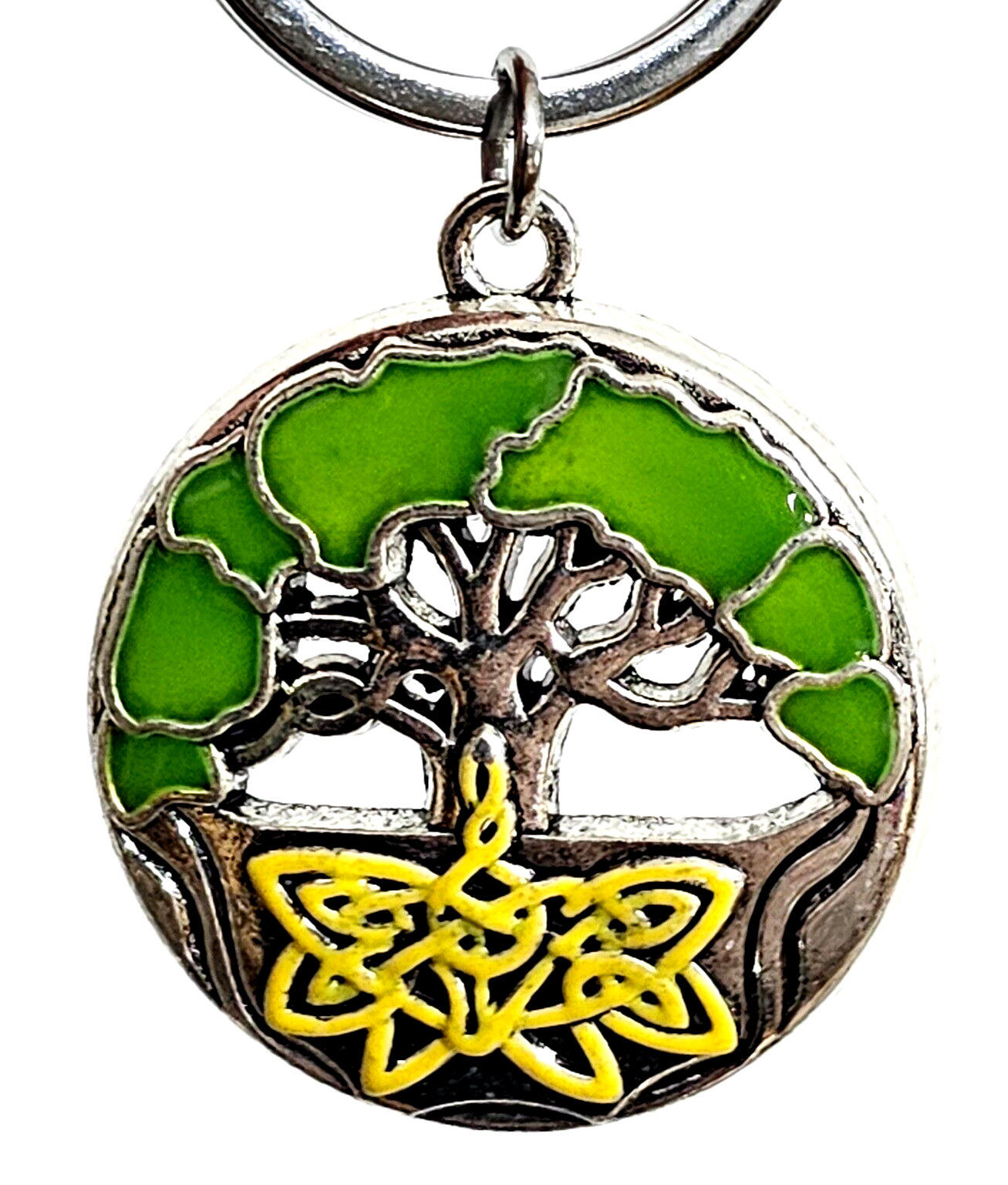 Tree of Life Keyring Enamelled Keychain Gift Yggdrasil Celtic Knot Keyring Gift