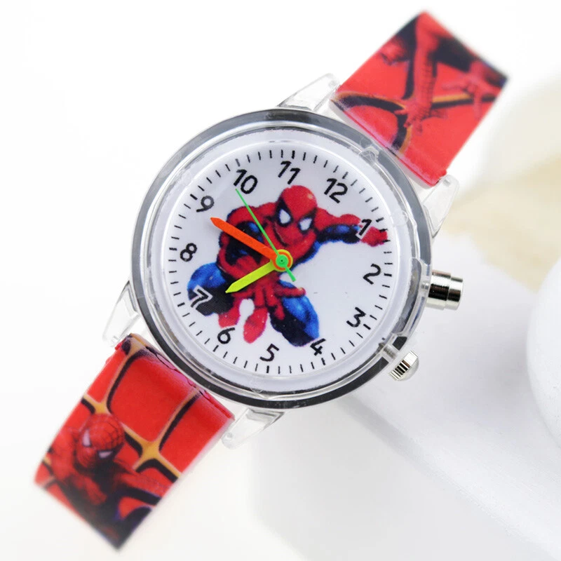 ✅ Montre LED Spiderman Reine Des Neiges Lumière Garçon Fille Enfant Idée Cadeau - Photo 4/4