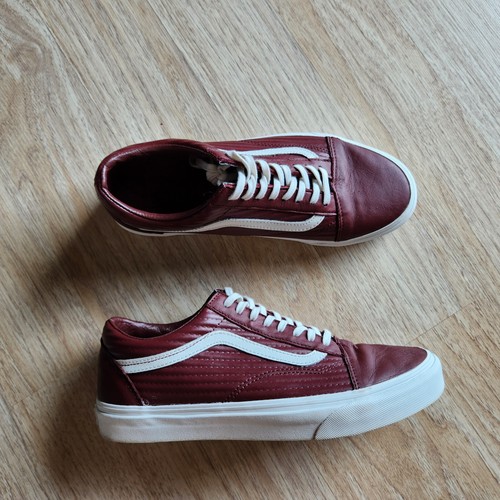 Vans Old Skool Moto UA Leather Skate Shoes Lace-Up Red-Brown Unisex M8.5 W10 - 第 2/12 張圖片