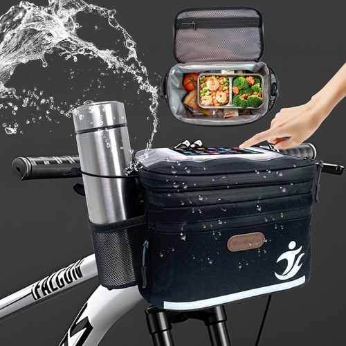 Bicycle Handlebar Bag Cycling Phone Holder Mount Front Bag Bike coolerInsulation - Picture 5 of 36
