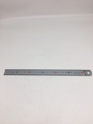 #ad Shinwa 300 mm Metric Rigid Zero Glare Machinist Rule mm and .5mm markings 101C $18.95