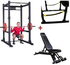 Body-Solid SPR1000SSP2 Commercial Power Rack w/Power Rack Strap Safeties + Adjus