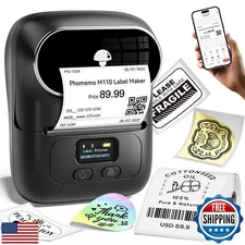 Phomemo M110 Label Maker Barcode Label Printer Bluetooth Portable Thermal Sti