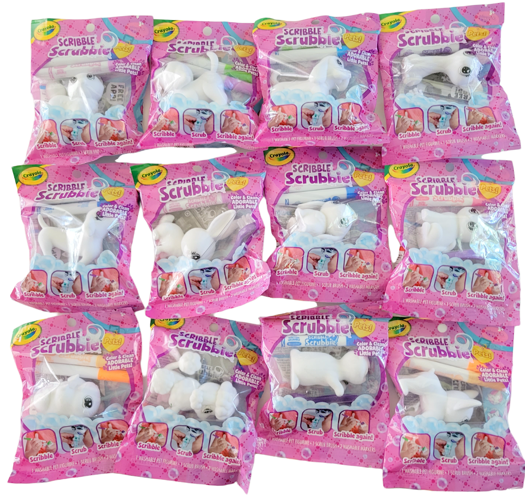 Crayola Scribble Scrubbie Pets! Complete Set of 12 Adorable Little