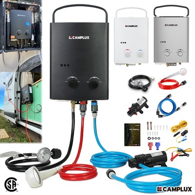 Camplux Outdoor Gas Water Heater Instant Hot Portable Shower Camping RV Pump Kit