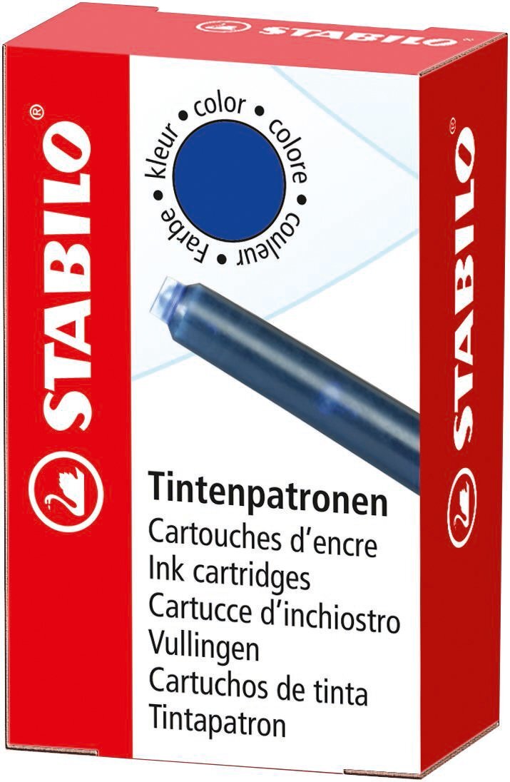 Ink cartridges - STABILO Refill - Box of 6 - Blue Pack of 6-image