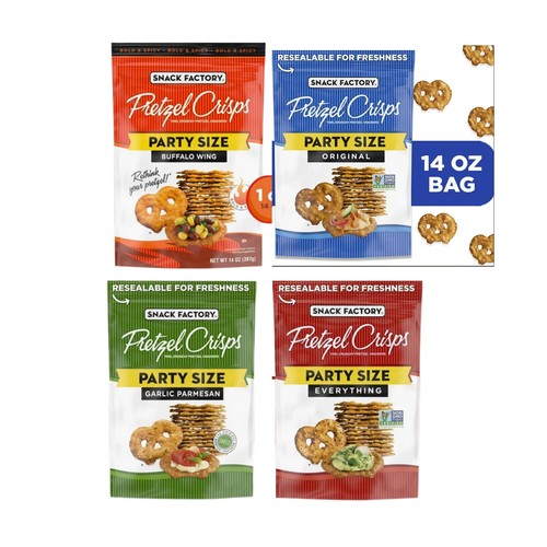 Snack Factory Pretzel Crisps Party Size 14 Oz eBay