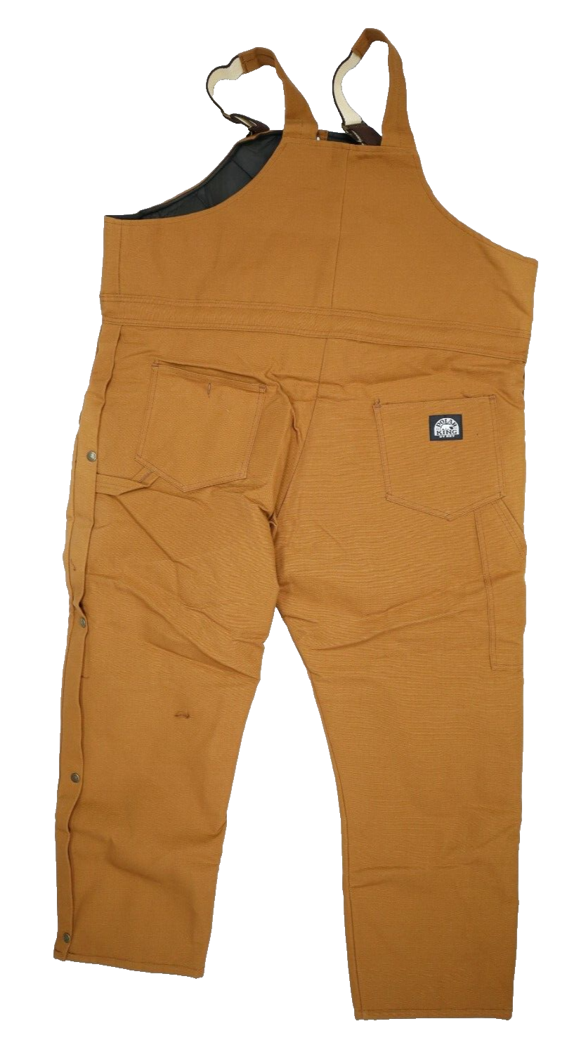Vintage NOS Polar King by Key Mens Insulated Brown Cotton Duck Overalls