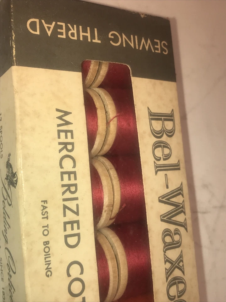 Belding Corticelli Bel-Encerado Hilo Algodón Mercerizado Nuevo Antiguo Stock Vintage Rosa Foto 4 de 4