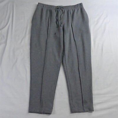 Donna Karan 3X Gray Super Soft Tapered Fleece Womens Lounge Sweat Pants
