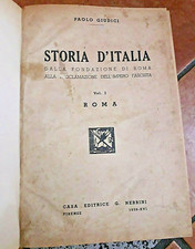 STORIA D'ITALIA VOL.1 - ROMA ( PAOLO GIUDICI - NERBINI - 1939 )