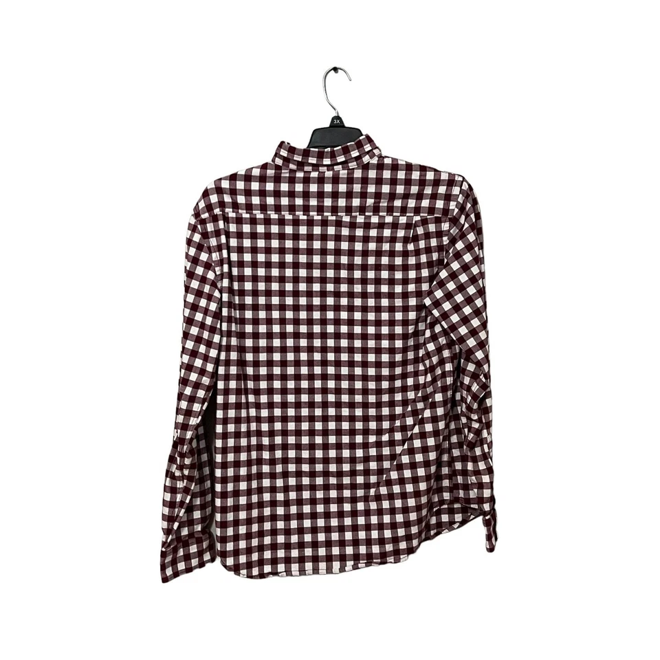 Camisa de vestir antigua azul marino con botones para hombre talla mediana calce regular a cuadros para todos los días Foto 2 de 3