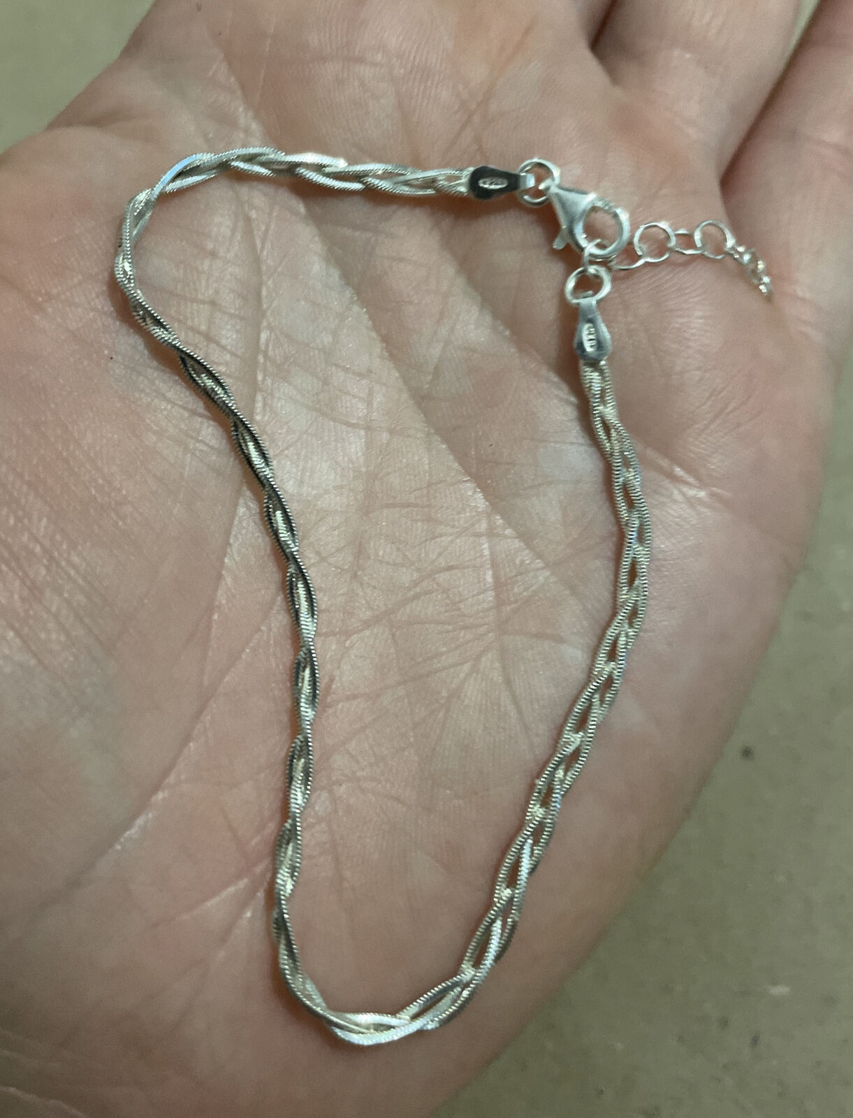 Pretty Delicate Twist Solid Sterling Silver 925 B… - image 11