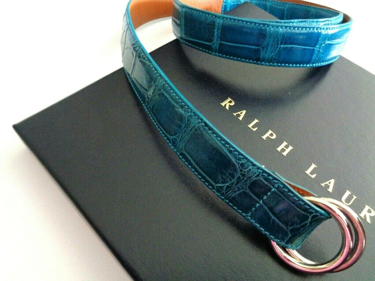 NWOT TAG RALPH LAUREN PURPLE LABEL GENUINE ALLIGATOR BELT HANDMADE